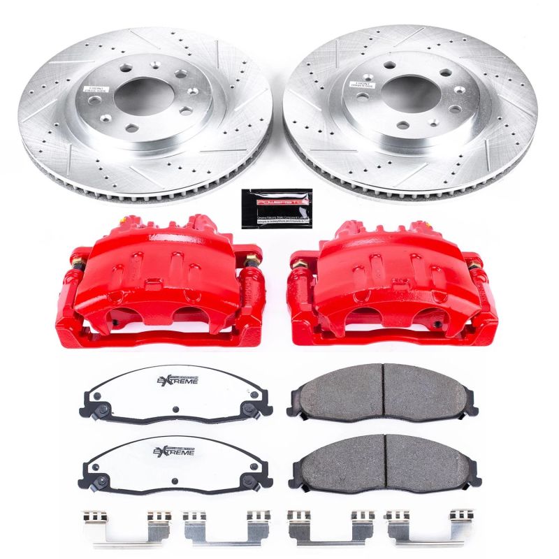 Power Stop 03-07 Cadillac CTS Front Z26 Street Warrior Brake Kit w/Calipers PowerStop