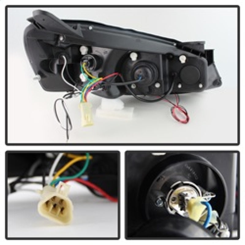 Spyder Pontiac G6 2/4DR 05-08 Projector Headlights LED Halo LED Blk Smke PRO-YD-PG605-HL-BSM SPYDER