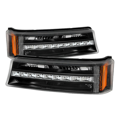 Xtune Chevy Silverado 03-06 / Avalanche 02-06 LED Bumper Lights Black CBL-JH-CS03-LED-BK SPYDER