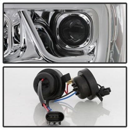 Spyder Dodge Ram 1500 06-08 V2 Projector Headlights - Light Bar DRL - Chrome (PRO-YD-DR06V2-LB-C) SPYDER