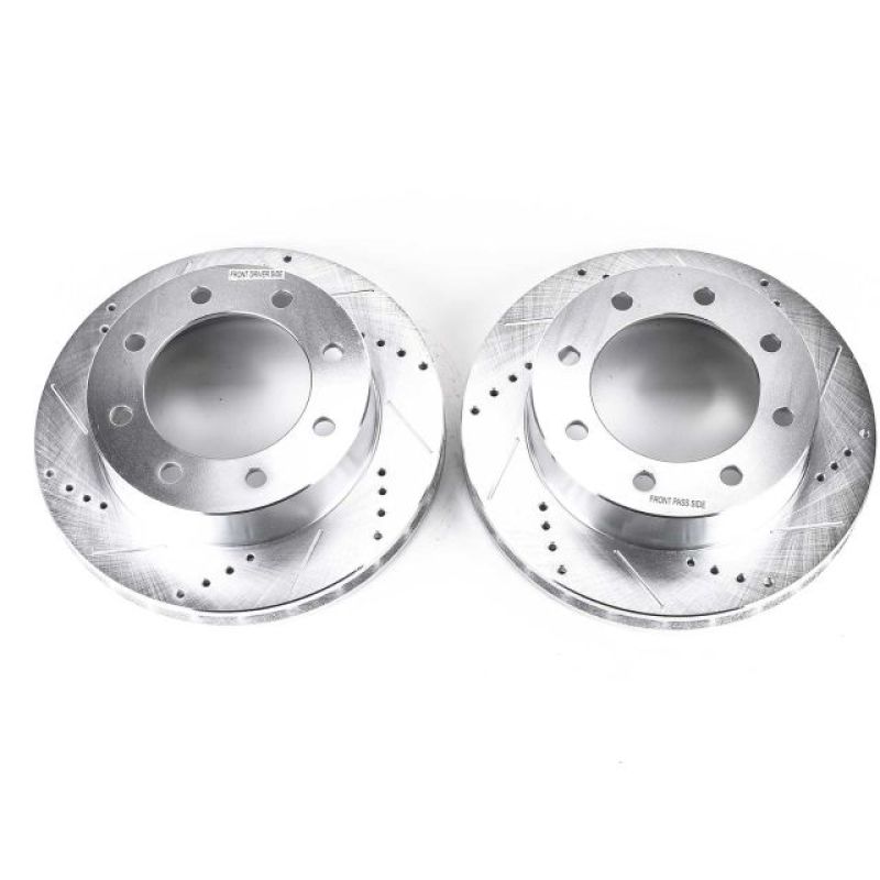 Power Stop 1999 Ford F-250 Super Duty Front Evolution Drilled & Slotted Rotors - Pair PowerStop