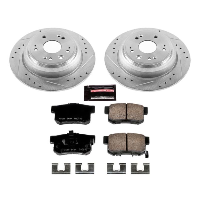 Power Stop 10-11 Honda Accord Crosstour Rear Z23 Evolution Sport Brake Kit PowerStop