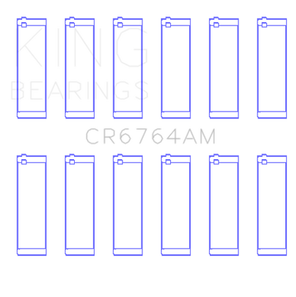 King VW AES/AUE/ABV (Size STD) Connecting Rod Bearing Set (Set of 6) King Engine Bearings