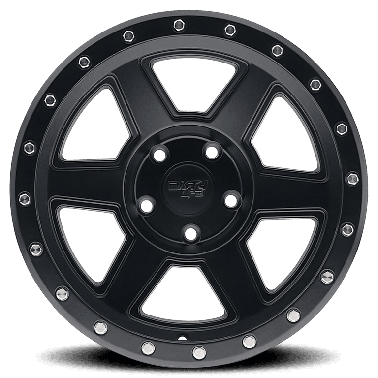 Dirty Life 9305 Theory 18x9 / 6x139.7 BP / 0mm Offset / 106mm Hub Matte Black Wheel - Beadlock