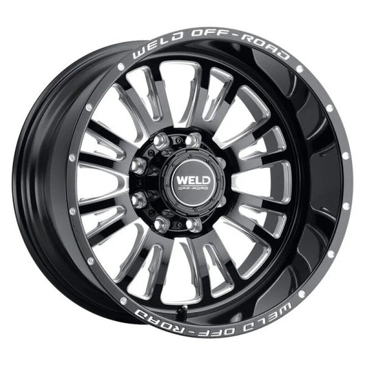 Weld Slingblade 20x9 / 8x180 BP / 0 Offset / 5 BS / 124.3 Bore Gloss Black Milled Wheel