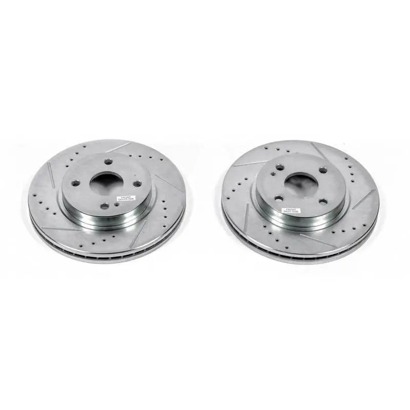 Power Stop 11-14 Mazda 2 Front Evolution Drilled & Slotted Rotors - Pair PowerStop
