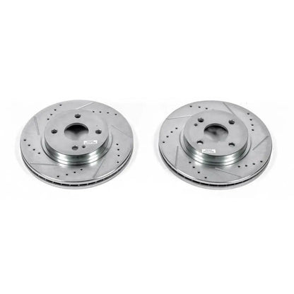 Power Stop 11-14 Mazda 2 Front Evolution Drilled & Slotted Rotors - Pair PowerStop