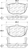 StopTech Street Disc Rear Brake Pads - 305.03230