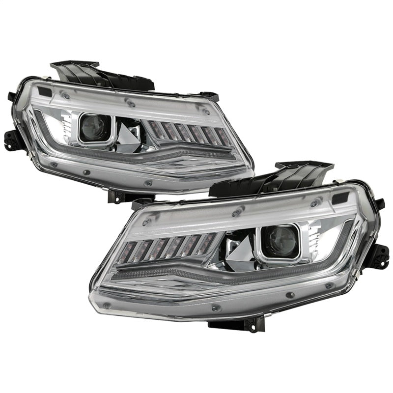 Spyder Chevy Camaro 16-18 (Do Not Fit Halogen) Projector Headlights Chrome PRO-YD-CCAM16HIDSI-SEQ-C SPYDER