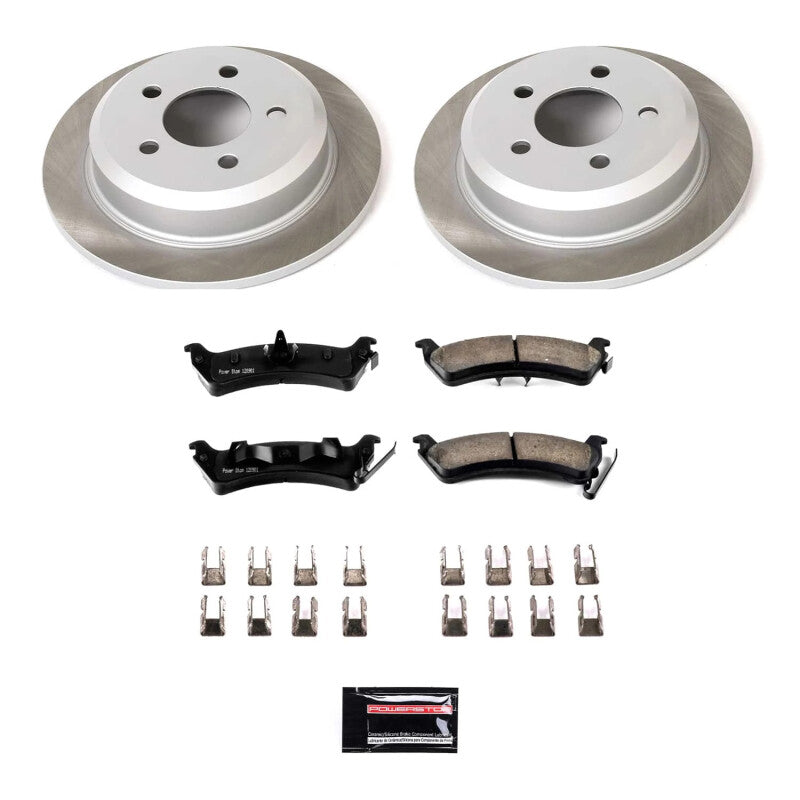 Power Stop 93-98 Jeep Grand Cherokee Rear Semi-Coated Rotor Kit PowerStop