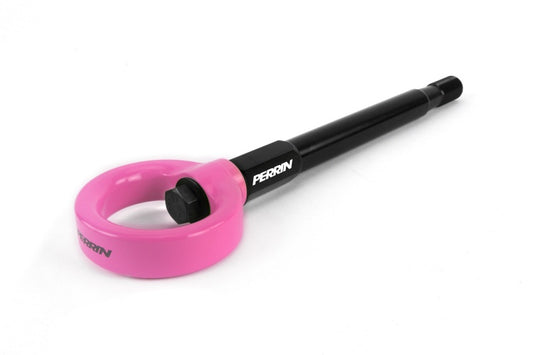 Perrin 08-14 Subaru WRX/STI Tow Hook Kit (Front) - Hyper Pink Perrin Performance