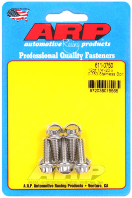 ARP 1/4in x 20 - .75in UHL 12pt SS Bolt (5/pkg) ARP