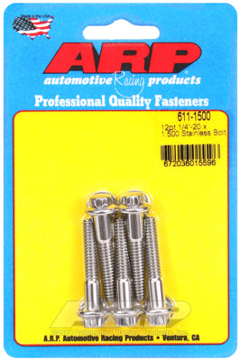 ARP 1/4in x 20 - 1.5 in UHL 12pt SS Bolt Kit (5/pkg) ARP