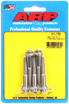 ARP 1/4-20 x 1.750 12pt SS SAE Bolt Kit (5/pkg) ARP