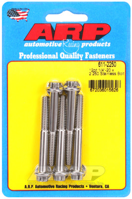 ARP 1/4-20 x 2.250 12pt SS SAE Bolt Kit (5/pkg) ARP