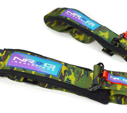 NRG 5PT 3in. Seat Belt Harness / Cam Lock - Green - SBH-B6PCGN