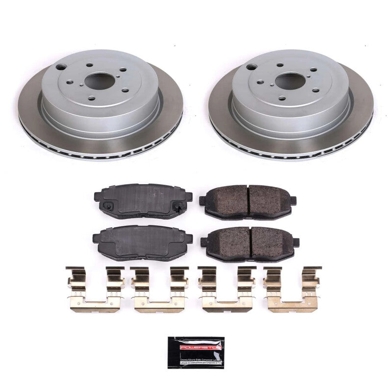 Power Stop 08-14 Subaru Tribeca Rear Semi-Coated Rotor Kit PowerStop