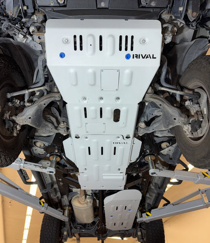 Rival 10-24 Toyota 4Runner Aluminum Transmission Transfer Case Catalytic Converter Skid Plate