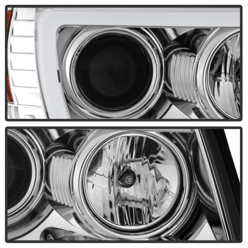 Spyder Toyota Tacoma 05-11 Projector Headlights - Light Bar DRL - Chrome PRO-YD-TT05V2-LB-C SPYDER