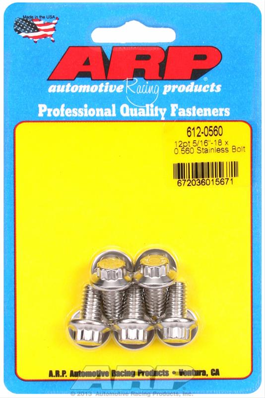 ARP 5/16-18 x 0.560in 12pt Stainless Steel Bolt Kit (5/pkg) 612-0560