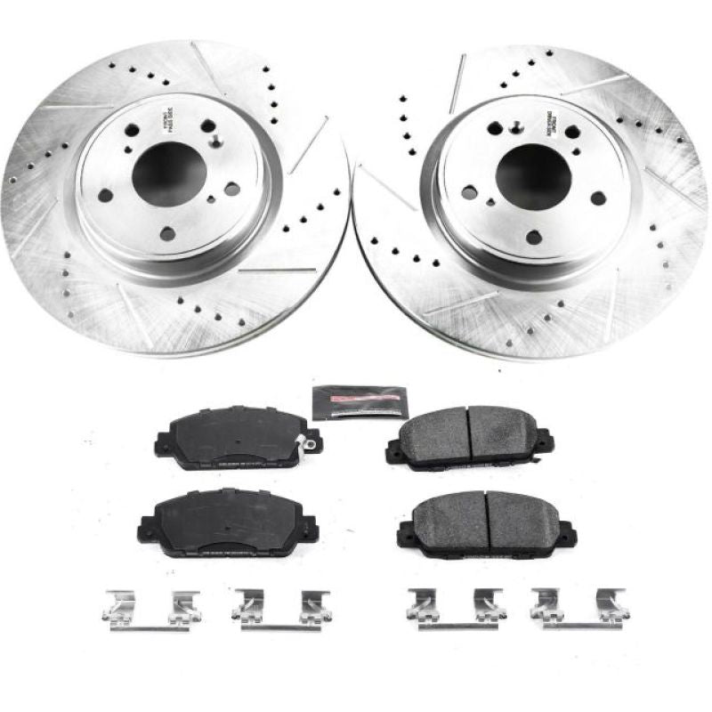 Power Stop 18-19 Honda Accord Front & Rear Z17 Evolution Geomet Coated Brake Kit