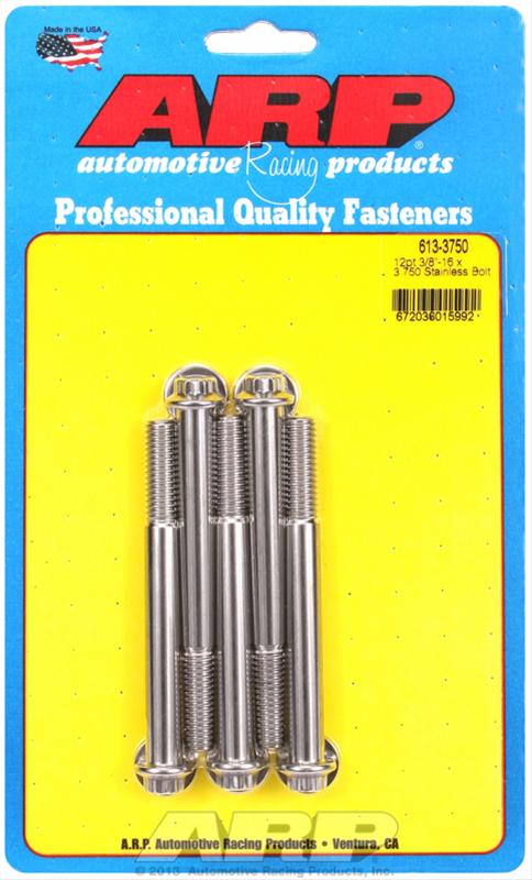 ARP 3/8in - 16 x 3.750 12pt SS Bolts (5/pkg)