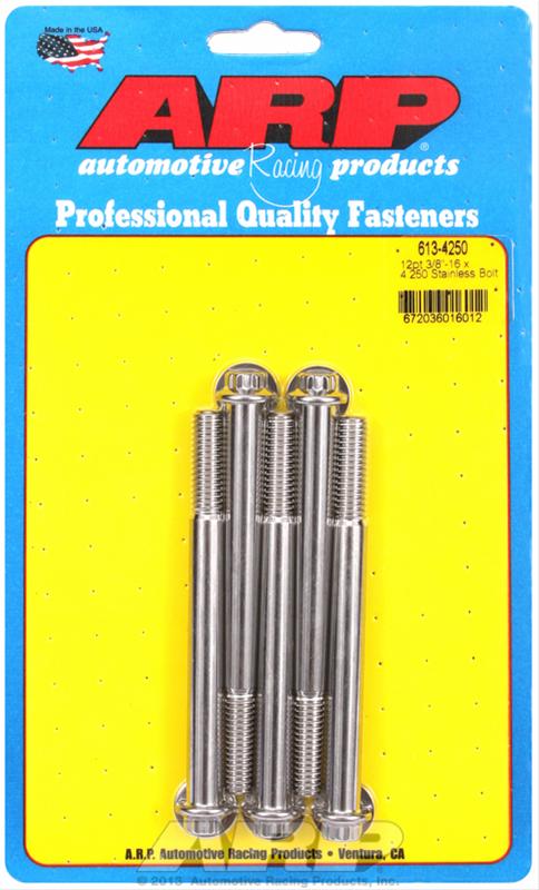 ARP 3/8in - 16 x 4.250 12pt SS Bolts (5/pkg)