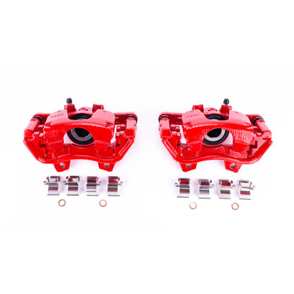 Power Stop 2018 Jeep Wrangler Rear Red Calipers w/Brackets - Pair PowerStop