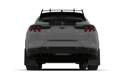 Rally Armor 2021-24 Ford Mach-E Rally Edition Black UR Mud Flap Metallic Black Logo