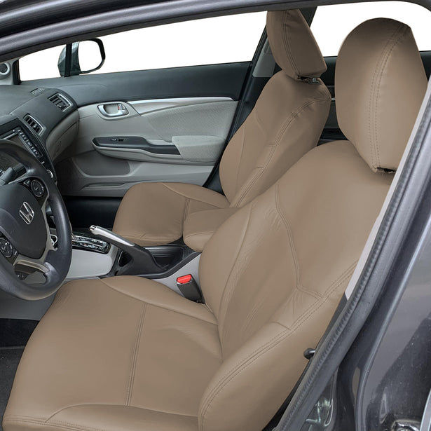 Covercraft 21-2024 Jeep Grand Endura PrecisionFit Custom Front Row Seat Covers - Tan/Black