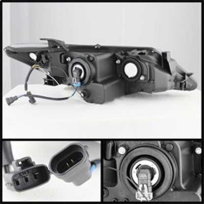 Spyder Toyota Camry 12-14 Projector Headlights DRL Blk High 9005 (Not Included PRO-YD-TCAM12-DRL-BK SPYDER