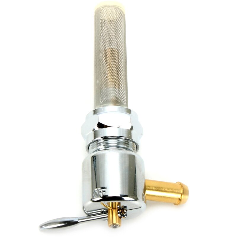 Bikers Choice Chrome Round Petcock 22MM Right Outlet - 489636