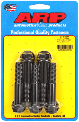 ARP 1/2in -13x2.500 Hex Black Oxide Bolts (5/pkg) ARP