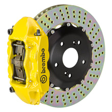 Load image into Gallery viewer, Brembo 06-09 S2000 Rear GT BBK 4 Piston Cast 328x28 2pc Rotor Drilled- Yellow