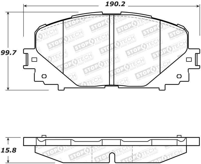 StopTech Premium Ceramic Front Brake Pads - 308.16280 Stoptech