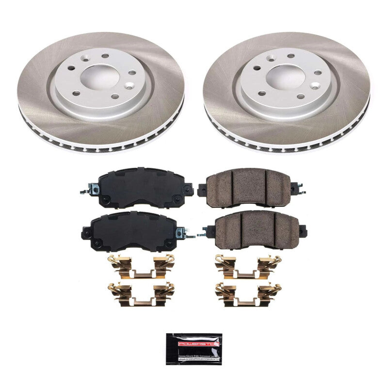 Power Stop 14-17 Nissan LEAF Front Semi-Coated Rotor Kit PowerStop