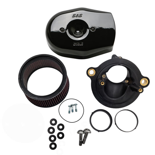 S&S Cycle M8 Gen 2 Models Stealth Air Cleaner Kit w/ 1in Filter Tribute - 58/64/68mm Throttle Body