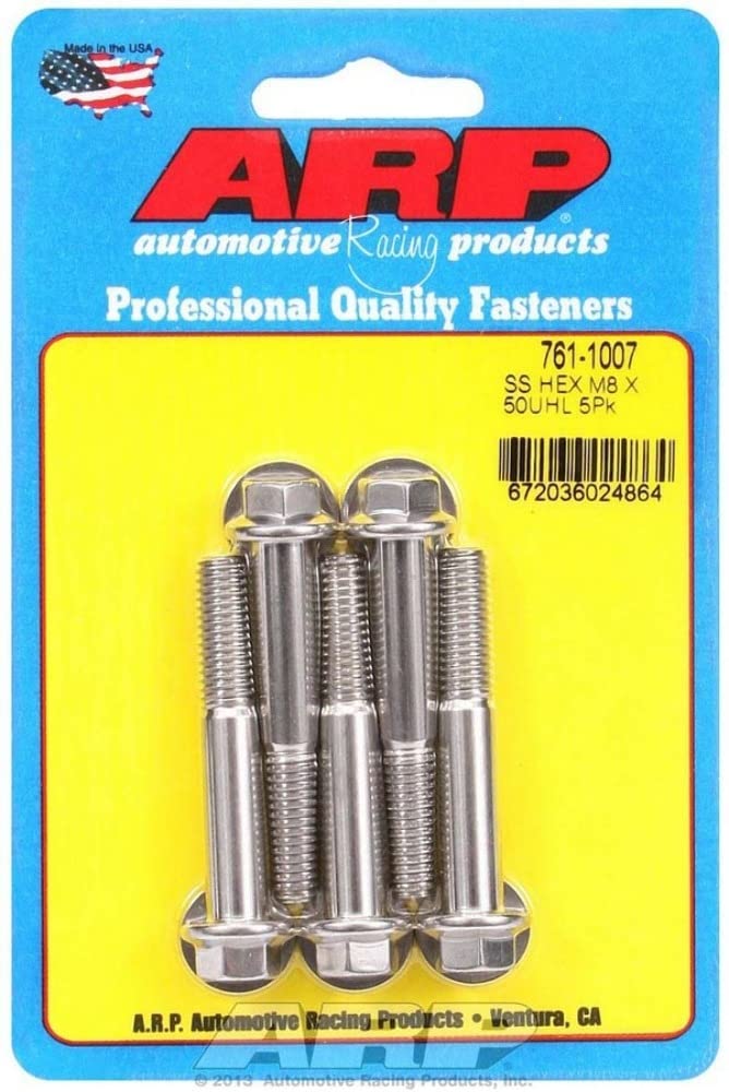 ARP M8 X 1.25 X 50 Hex SS Bolts