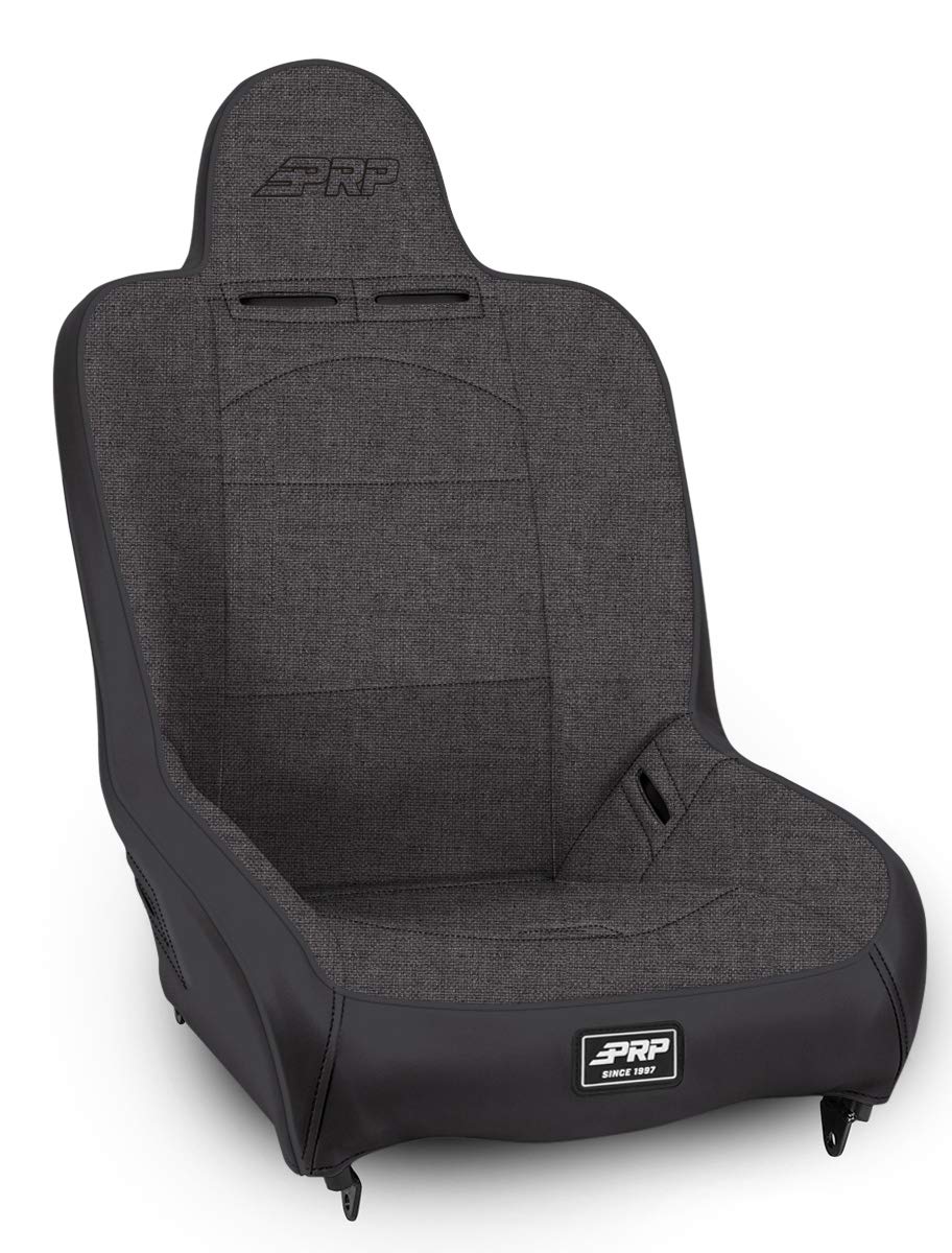 PRP Premier High Back Suspension Seat - Black Vinyl w/Silver PRP Logo A100110-201