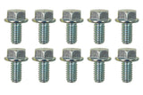 Moroso 5/16in-18 Serrated Zinc Flange Bolt  - 10 Pack