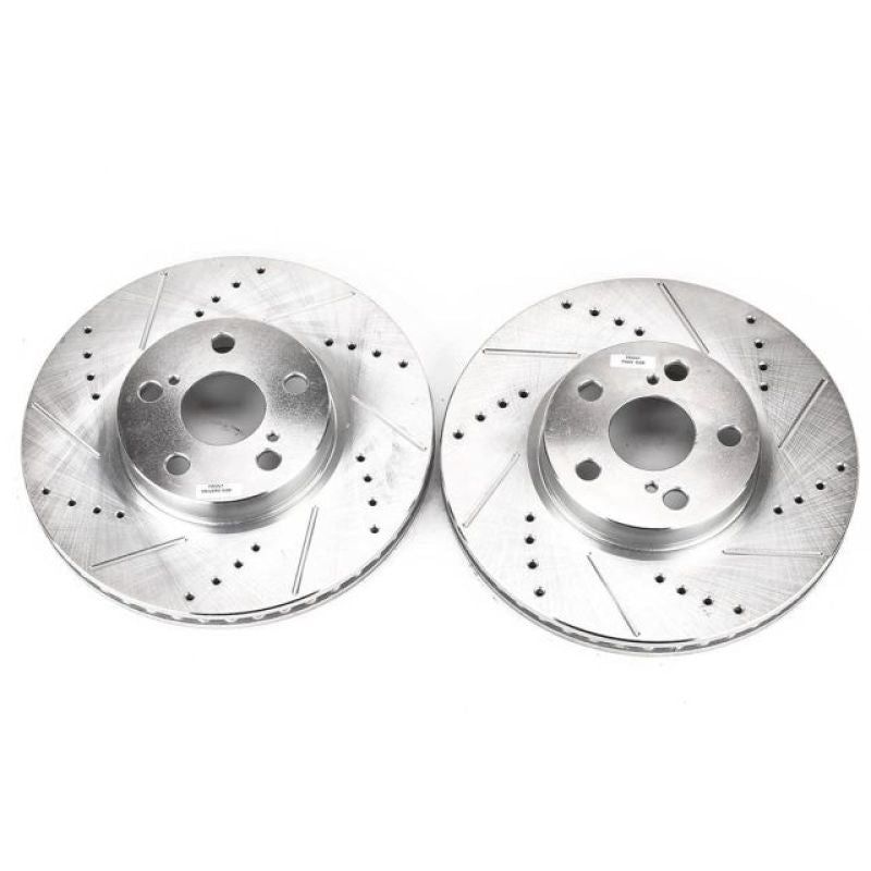 Power Stop 09-10 Pontiac Vibe Front Evolution Drilled & Slotted Rotors - Pair PowerStop