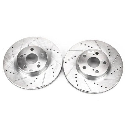 Power Stop 09-10 Pontiac Vibe Front Evolution Drilled & Slotted Rotors - Pair PowerStop