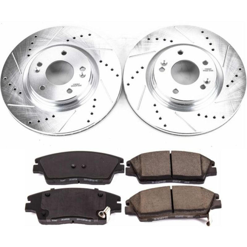 Power Stop 17-19 Hyundai Elantra Front Z23 Evolution Sport Brake Kit PowerStop