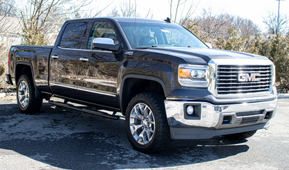 Fishbone Offroad 07-18 Chevrolet Silverado 1500/2500/3500 Crew Cab Oval Side Steps - Black Textured Fishbone Offroad