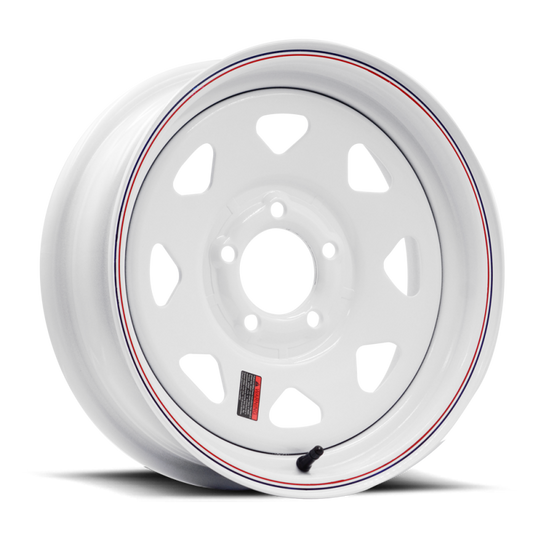 Raceline 80 Series 8 Spoke 16x8in / 8x6.5 BP / 4.5in BS - White