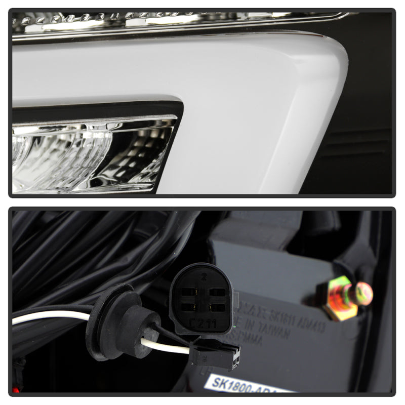 Spyder 13-16 Audi A4 4DR LED Tail Lights LED Clear Reverse Lights - Black ALT-YD-AA413-SEQ-BK SPYDER