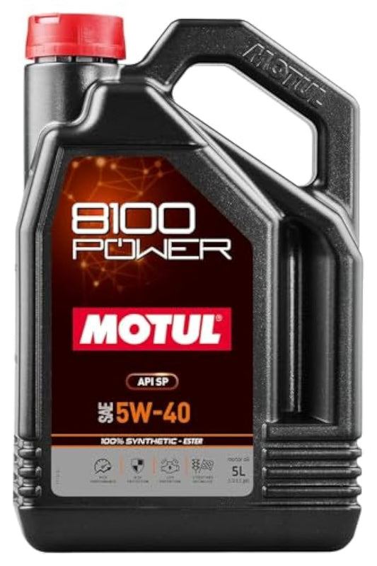 Motul 5L 8100 Power 5W40 Full Synthetic Engine Oil
