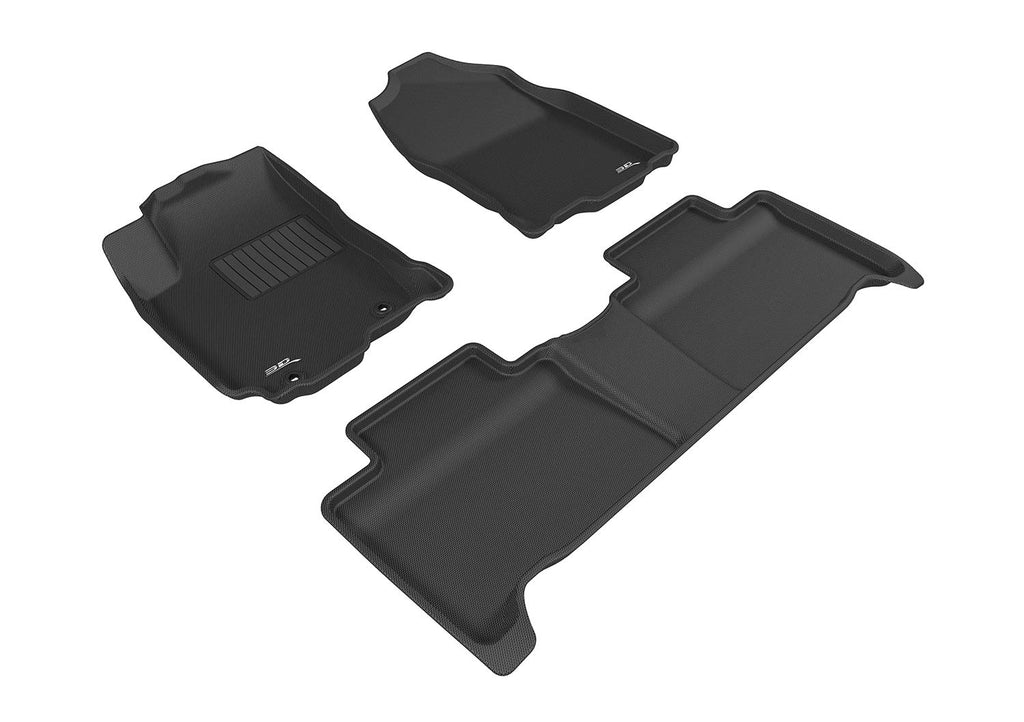 3D MAXpider L1TY20801509 2016-2018 Toyota RAV4 Hybrid Kagu 1st & 2nd Row Floormats - Black