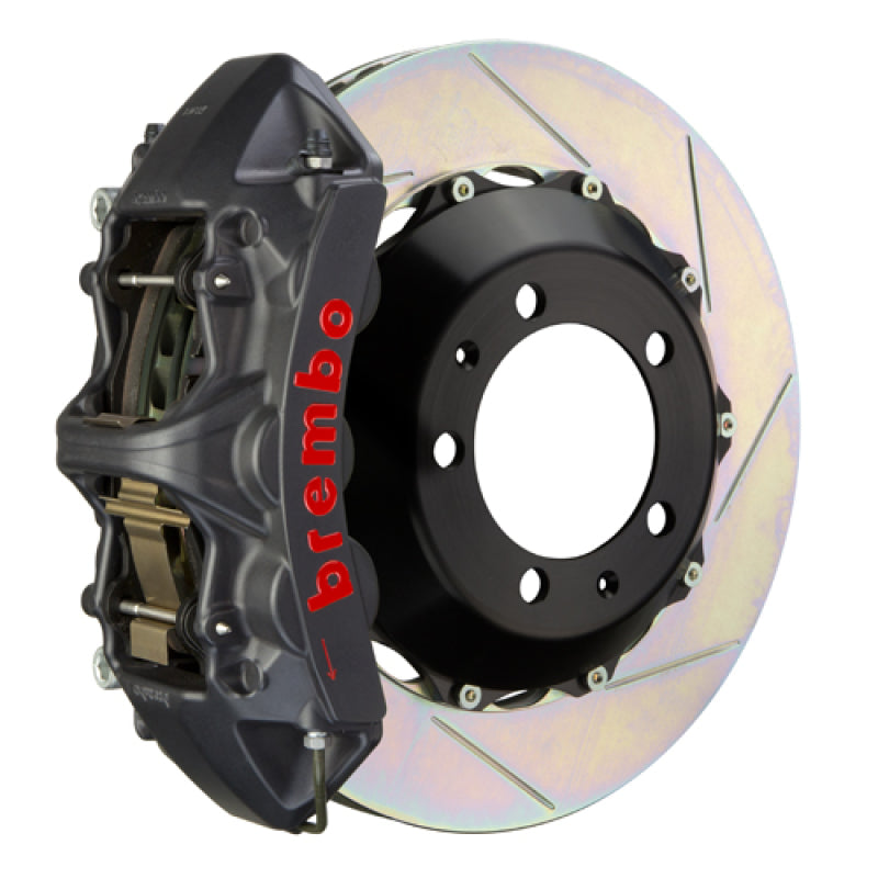 Brembo 08-16 R8 4.2/5.2 (CC Brake Eqpt) Rr GTS BBK 6Pis Cast 380x32 2pc Rtr Slot Type1-Black HA Brembo