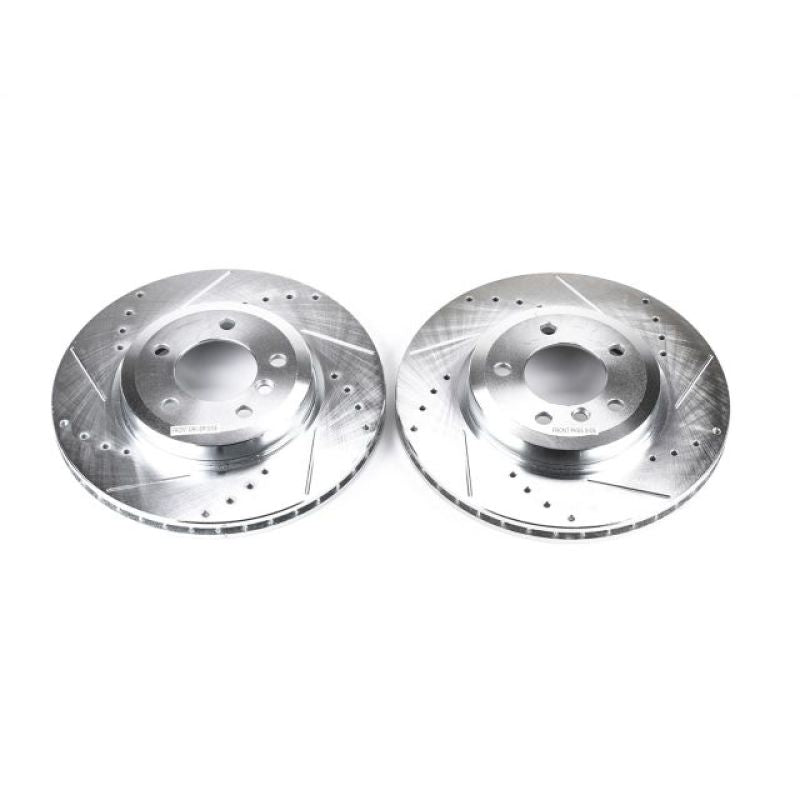 Power Stop 01-06 BMW 330Ci Front Evolution Drilled & Slotted Rotors - Pair PowerStop